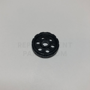 Black Thin Wheel/Pulley (Open Center) – 25mm