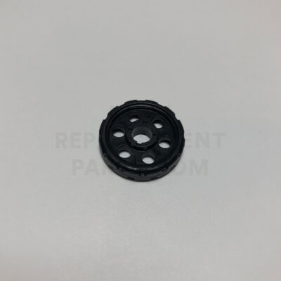 Black Thin Wheel/Pulley (Open Center) - 25mm