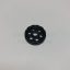 Black Thin Wheel/Pulley (Open Center) - 25mm