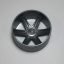 Large Silver Double Wide Racing Wheel/Hub - 50mm