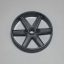 Silver Narrow Racing Wheel/Hub - 50mm