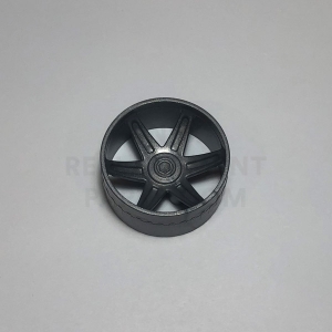 Silver Double Wide Racing Wheel/Hub – 37mm