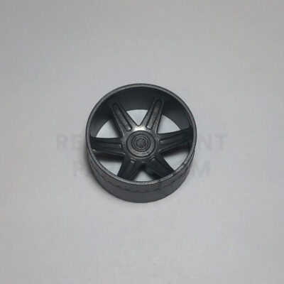 Silver Double Wide Racing Wheel/Hub - 37mm