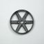 Black Narrow Racing Wheel/Hub - 50mm