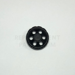 Black Thin Wheel (Closed Center) – 25mm