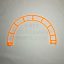 Orange Semi Circle Track