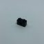 1 x 2 - Black Brick w/ Hole